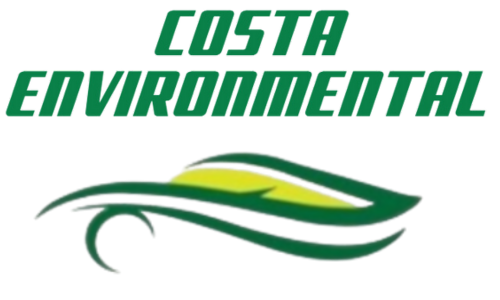 Logo of Costa Environmental with green and yellow stylized design elements beneath the company name.