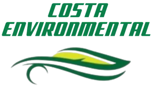 Logo of Costa Environmental with green and yellow stylized design elements beneath the company name.